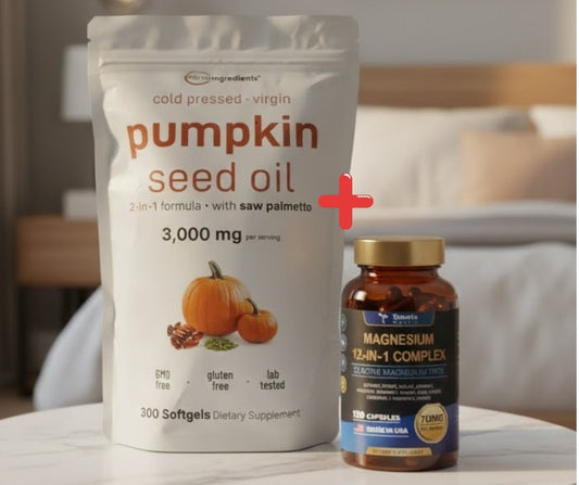 Combo de Bienestar (Magnesium 12 in 1 Complex + Pumpkin Seed Oil)